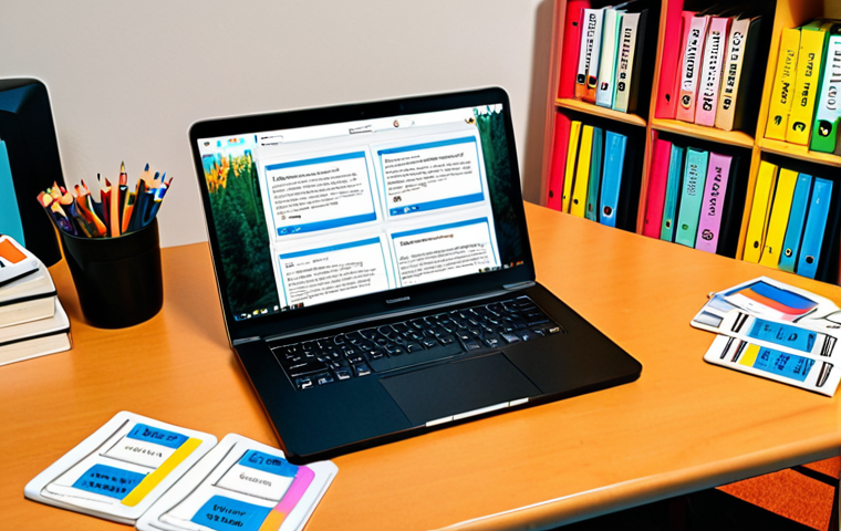 **Image Prompt:** A cozy study room. A person at a desk, surrounded by colorful flashcards (fiszki) and open books with German words. A laptop displays a Memrise app screen. Warm, inviting light. Focus on learning German vocabulary in a fun, engaging way.